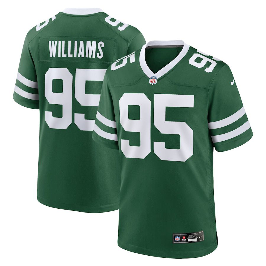 Men New York Jets 95 Quinnen Williams Nike Legacy Green Game NFL Jersey